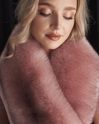 Futrzane Siberian Scarf - Ladies Faux Fur Scarfs Wraps - Elegant Collar for Coat3