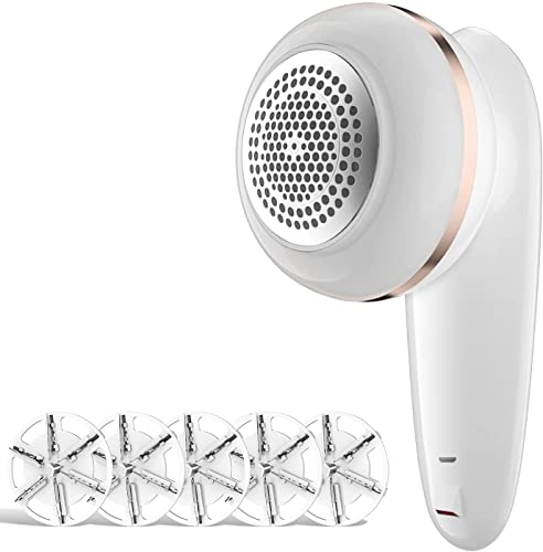 Sweater Fabric Shaver, Ailyfu Rechargeable Electric Lint Remover With 6-Leaf Blades And Replaceable Stainless Steel Blade For Clothes, Sweater, Couch, Blanket, Curtain, Socks, Wool, Cashmere(Gold) … #TOP1