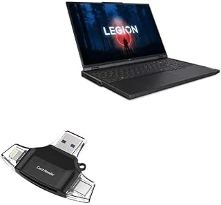 BoxWave Smart Gadget Compatible with Lenovo Legion Pro 5 AMD (RTX 4070) - AllReader SD Card Reader, microSD Card Reader SD Compact USB - Jet Black