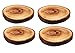 Produktbild CleanPrince 4 Stück Set Astscheiben Untersetzer mit Rinde ca. 75-90 mm x 10 mm Holzscheiben Baumscheibe Holz braun Olivenholz Dekoholz Tischdeko poliert