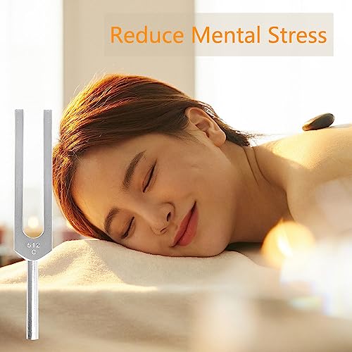 Plzoslly 3 Pack Tuning Fork Set(128Hz, 256Hz, 512Hz), Medical Sound Healing Tools Tuning Forks with Reflex Hammer for Healing Chakra Sound Therapy Solfeggio DNA Repair - Thumbnail 3