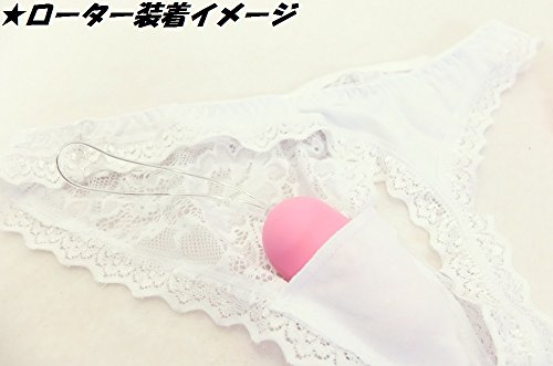 [キャットセレクト] 遠隔 ローター ポケット付き ショーツ とびっこ パンツ Tバック セクシーランジェリー マイクロビキニ 極小 過激 下着 t18rtt ホワイト L - 画像4