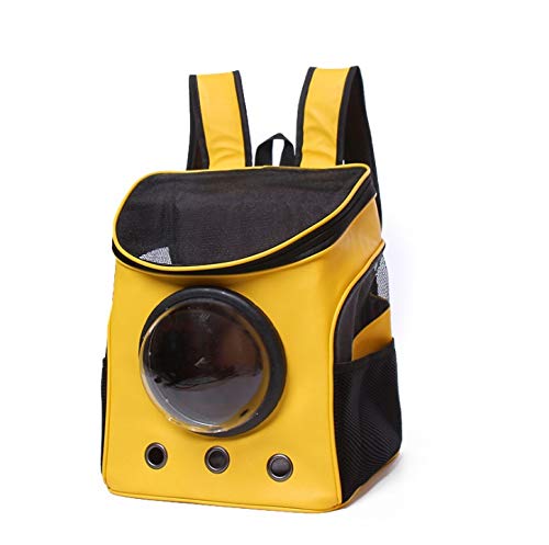 Sac à dos respirant chat et chien jaune pour transport en plein air