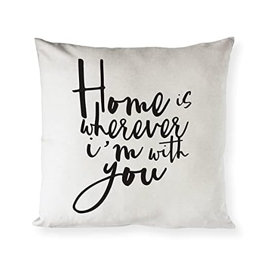 Promini Home is Wherever I'm With You dekorativt fyrkantigt kuddöverdrag för inomhus/utomhus med gör-det-själv-design, 60 cm x 60 cm