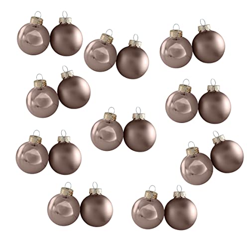 Meubletmoi Olaf 8123 Weihnachtskugeln, Glas, 6 cm, Braun, 20 Stück Cover