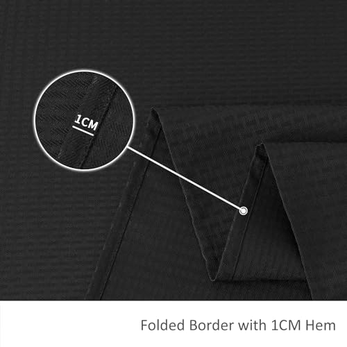 Image of maxmill Jacquard Tablecloth Stain Resistant Waterproof Wrinkle Resistant Spillproof Washable Soft Weaved Texture Table Cloth for Dining Room, Indoor Outdoor Use, Rectangle 60 x 140 Inch, Black