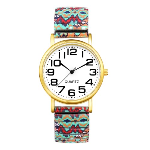 Montre élastique à motif floral pour femme idéale pour vos tenues d'été printanières