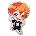 Saicowordist Haikyuu!! Portachiavi peluche farcito cuscino ciondolo carino personaggi dei cartoni animati peluche portachiavi borsa accessori Anime fan regalo (Shōyō Hinata)