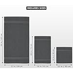 Utopia Towels 8 Piece Luxury Towel Set – Majestic Plush, Super Absorbent & Quicker-to-Dry, Thick 100% Ring Spun Cotton Towels for Bathroom, Spa & Hotel – 2 Bath, 2 Hand, 4 Washcloths, Grey - Image 3