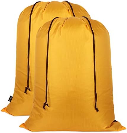 Asonen Large Laundry Bags 2 Pack, Two-way drawstring Tear-proof Portable Large Capacity Laundry Bags for Students, Apartments, Travel, Vacations, College (27 X 36 Inch, Green)