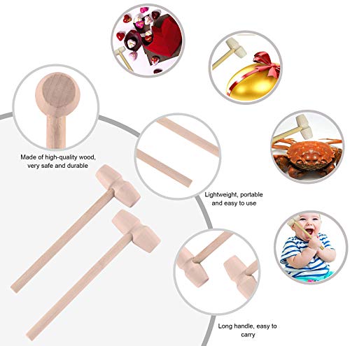 Fashionclubs Diamond Heart Cake Mold Trays, 2pcs Chocolate Heart Mold 3D Love Mousse Silicone Baking Pan Molds Nonstick, 8.7 Inch with 4pcs Wooden Hammers Mallet Pounding for Kitchen DIY Baking Tools - Thumbnail 5