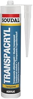 BC Profiles Soudal Transpacryl | Highly Flexible, Transparent Acrylic Polymer Based Sealant and Filler of Window Sills, Skirting Board and brickwork, 310ml - Clear