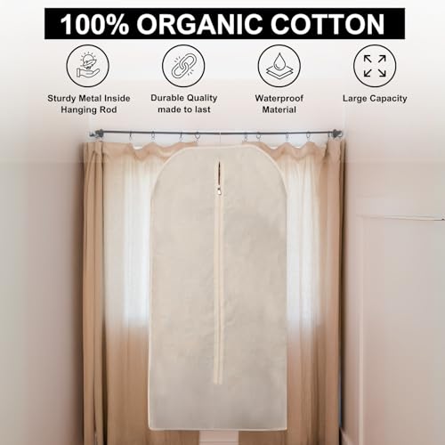 Beige Cotton Garment Bag 24x42 Inches