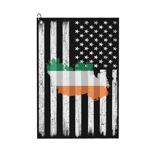 KXNSHWQ US and Ireland Terrain Map Golf Towel 24x16in