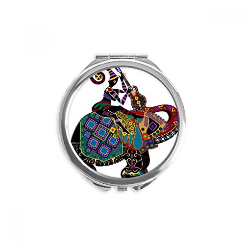 Miroir portable à la main motif totem broderie de Chine finition premium robuste