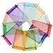 Organza Wedding Favour Bags 13x18cm /5x7 Inches 100pcs Beautiful Transparent 10 Color Organza Drawstring Pouches candy Jewelry Party Wedding Favor Gift Bags Pouch Bags (10 Colors 5X7inches)