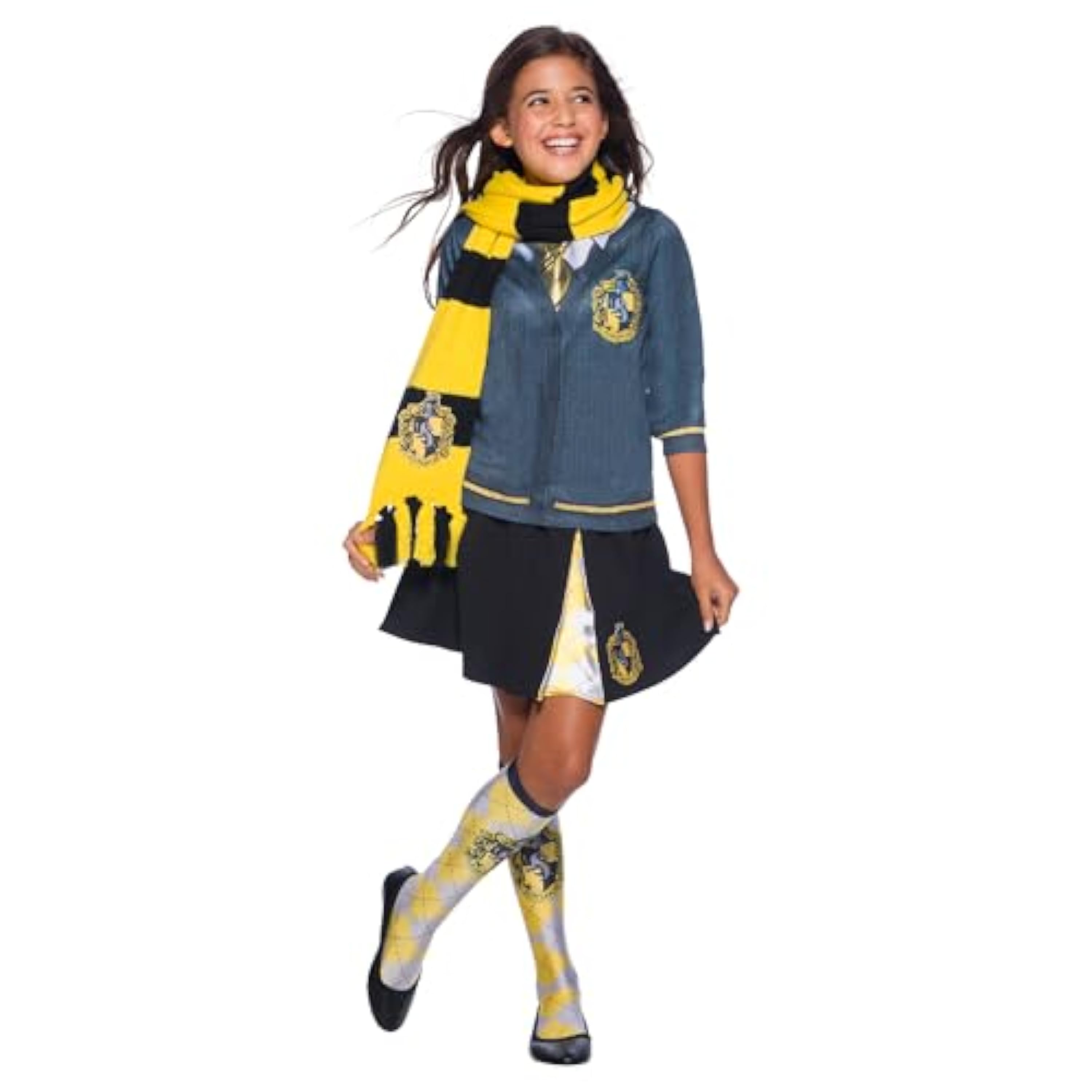 Rubies Harry Potter Hufflepuff Bufanda de Lujo, Accesorio de Disfraz para Adultos y niños, Talla única