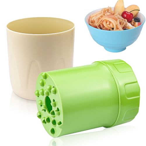 Rierousy Rallador Manual Giratorio de Manzanas y Frutas - Plástico - Para Picar Frutas, Zanahorias y Verduras