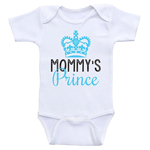 Image of Heart Co Designs Mommy's Prince - Cute Baby Clothes Bodysuit Rompers For Boys