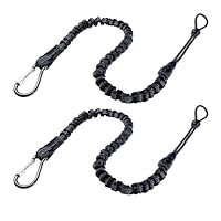 blispring 2 Stück Nylon-Werkzeug-Lanyard-Seil mit Federschraubverschluss-Karabiner, funktionierendes Sicherheitsseil mit Absturzsicherung, Werkzeug-Tether-Lanyard