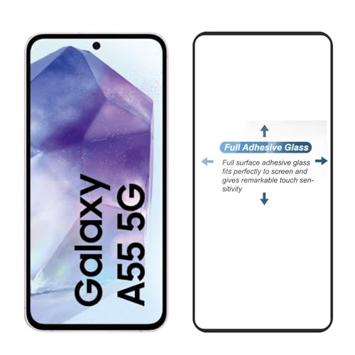 Image of DD SON Premium Tempered Glass Screen Protector Guard Compatible For Samsung Galaxy A35 / A55 / M35 (Ultrasonic Fingerprint Working) (6.9 Inch, Pack of 1) | Edge to Edge Coverage