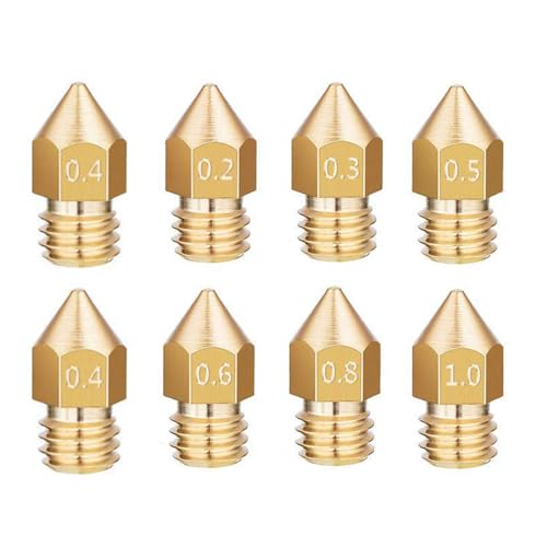 Kit 10 - Bicos Nozzle Misto 2mm 3mm 4mm 6mm 8mm Mk8 - Impressora 3d - Creality - Ender3