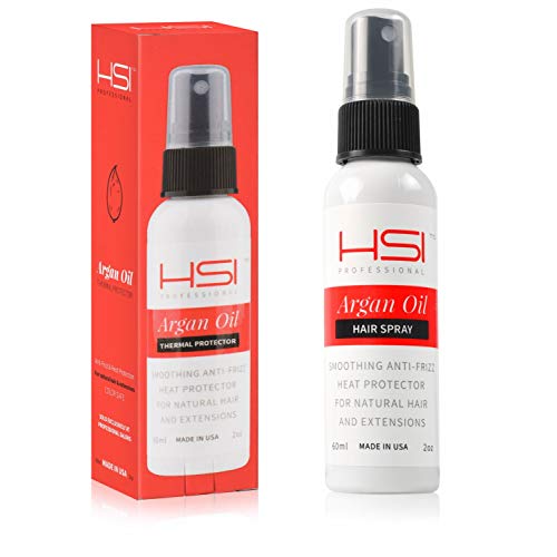 HSI PROFESSIONAL Top 5 Heat Hair Protector & Conditioner | Flat Iron & Hot Blow Dry Thermal Guard | With Argan, Coconut, Macadamia, Olive Oil & Vitamins | Made in the USA (2 OZ)