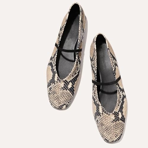 Ballet Flats for Women Square Toe Mary Jane Flat Comfort Slip On Work Ballerina Shoes with Elastic Strap4