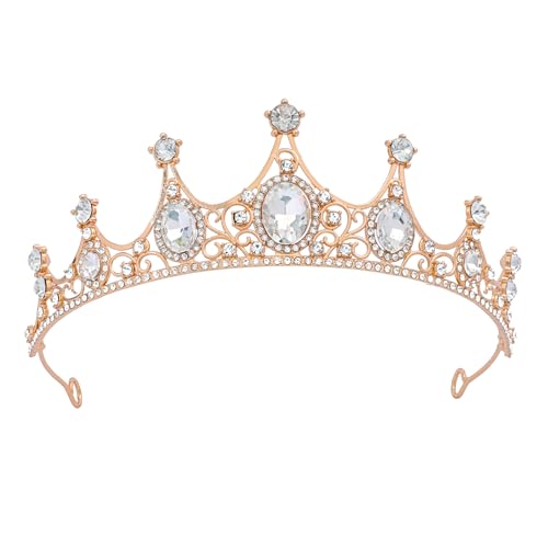 FORSEVEN Crystal Tiaras for Women Birthday Wedding Halloween Crown