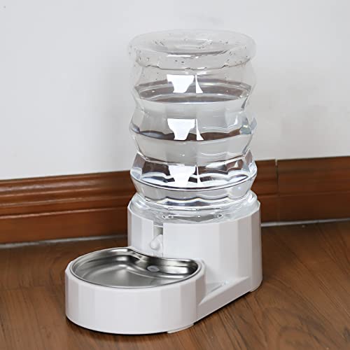 Sfozstra Automatic Pet Water, Cat Feeder, Pet Feeding Bowl, 3L Large Capacity Automatic Water Dispenser, 100% Bpa-Free,Stainless Steel Gravity Pet Water Dispenser #TOP6