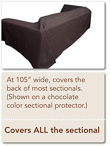 Floppy Ears Design Easy Care Linen-Look Sectional Sofa Protector (Light Tan, Xxlarge 105" X 250") #TOP2