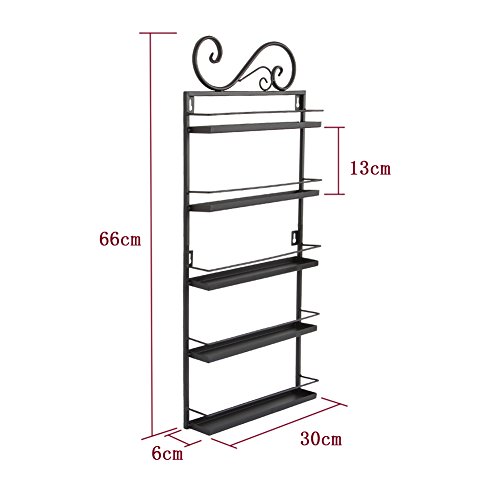 Meisax 5-Tier Nagellack Regal Metall Kosmetik Aufbewahrung Nagellackregal Wandregal für Tonie Ätherisches Öl Lippenstift… – Bild 4
