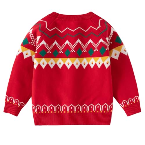 Image of Ugly Christmas Sweater for Girls Funny Xmas Knit Pullover Shirts Kids Child Holiday Jumper Tops Outfit 2-14 Years