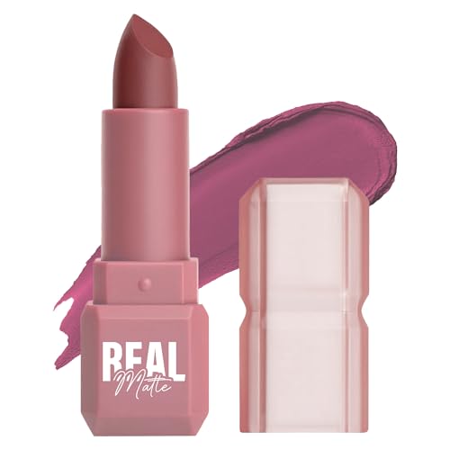 Image of Mila Beaute Real Matte Lipstick | Enriched With Rosehip Extract | Ultra Matte Finish & Long Lasting I Single Swipe, Lightweight & Comfortable - 8-ROSE QUARTZ