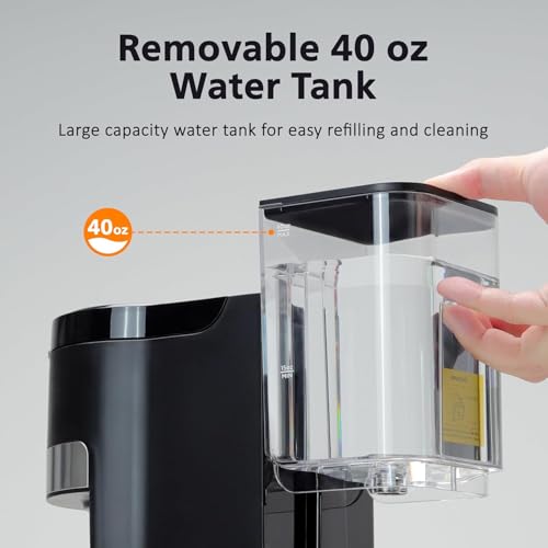 Image of REVOTRA Single Serve Coffee Maker for Pods & Ground Coffee, 6 to 14oz Brew Sizes, Strong Brew Option, Fast Brewing, Compact Design with Removable 40oz Reservoir, Travel Mug Friendly