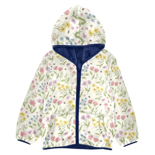 Wildflowers Pastel Toddler Winter Jacket Comfy Winter Coats for Boys 3T