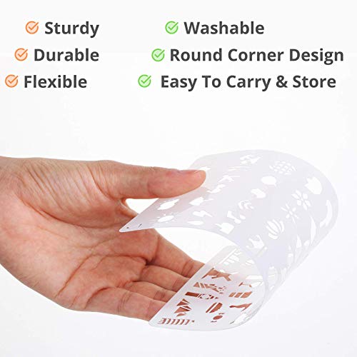 Mr. Pen- Journaling Stencil, 12 Pack, Stencils, 4X7 Inch, Bullet Journaling Supplies, Stencil Set, Journal Stencils, Journal Stencil, Planner Stencils, Bullet Journaling Stencil, Stencils For Planners #TOP1