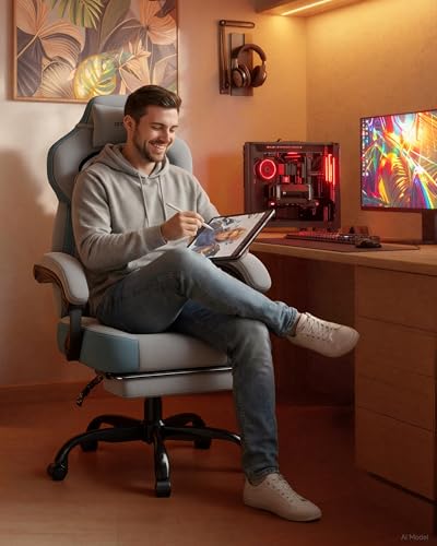 Image of GTPLAYER Gaming Chair for Adults, Ergonomic High Back Chair with Footrest