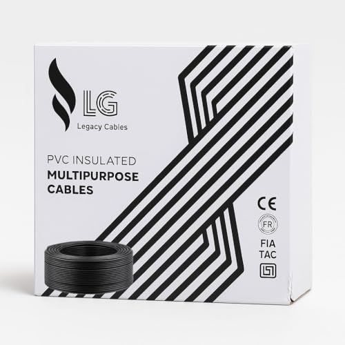 Image of LG Legacy Cable 0.75mm | 90m | FR PVC Insulated CCA Copper Wire | Single Core Multi-Strand House Wiring Cable (Black, 0.75mm)
