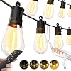 Outdoor String Lights Patio LED – Light Outside Waterproof S14 Porch Lighting Edison Plastic Bulb Pergola Hanging Balcony Connectable Backyard Yard Gazebo Party Garden Bistro 30M 100FT