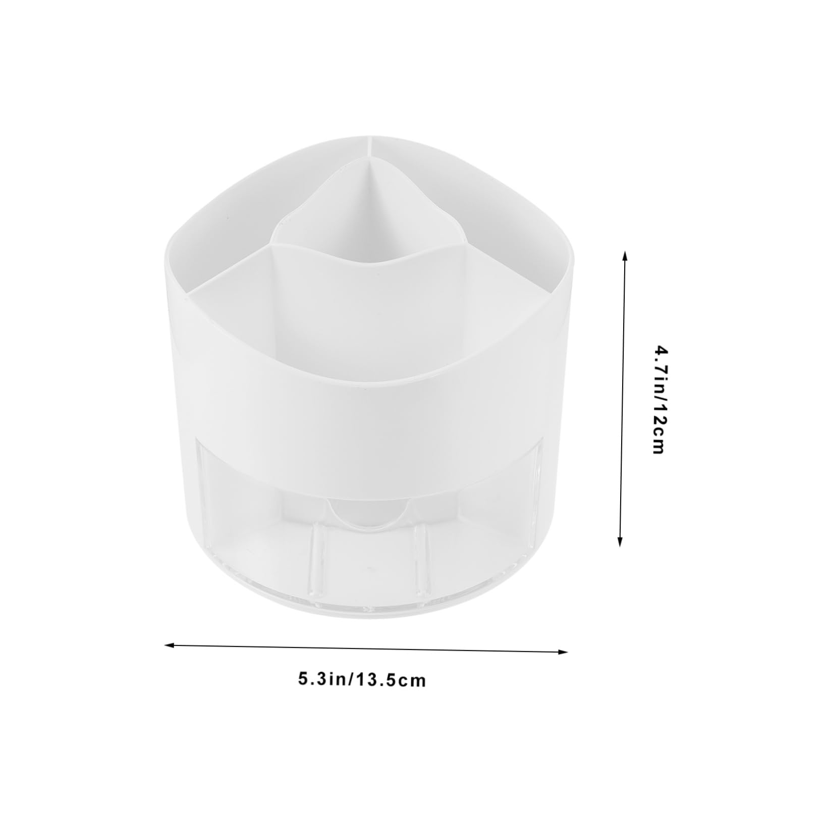 Portapenne Rotante Bianco in Plastica, Organizer Scrivania