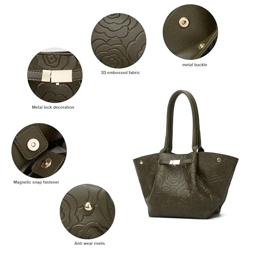 Image of Women Fashion Handbags Wallet Tote Bag Shoulder Bag Top Handle Satchel Purse Set 4pcs