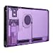 eXtremeRate Clear Atomic Purple Console Back Plate DIY Replacement Housing Shell Case for Nintendo Switch Console with Kickstand - JoyCon Shell NOT Included