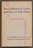 First editions of today and how to tell them. American, British, and Irish B000KNKETE Book Cover