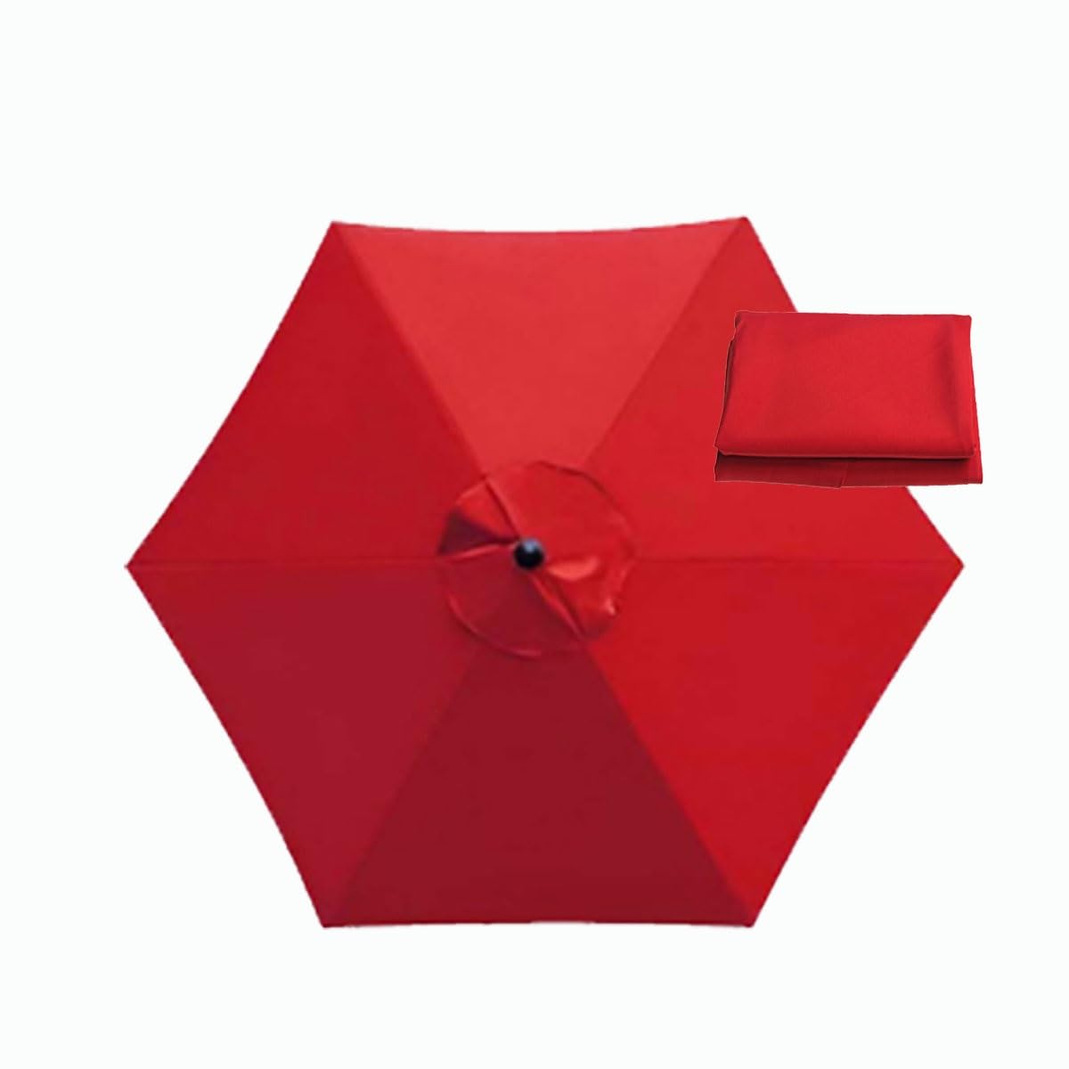 BEEGMA Sun Umbrella Replacement Cloth 6 Arms/8 Arms Replacement Parasol Canopy Cover 2.0m 2.30m 2.50m 2.70m 3.0m Outdoor Patio Garden Umbrella Canopy (Color : Red, Size : 3.0m/10FT-6Ribs)