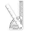 Pipe Caliper/Diameter Caliper and Ruler – Fractional – 3 Pack – White Styrene