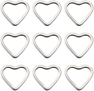 PandaHall 120pcs Brass Linking Rings Hollow Circle Frame Charms Pendants 3 Sizes Golden & Silver Earring Rings Beading Hoop for DIY Necklace Bracelet Earring Jewelry Making