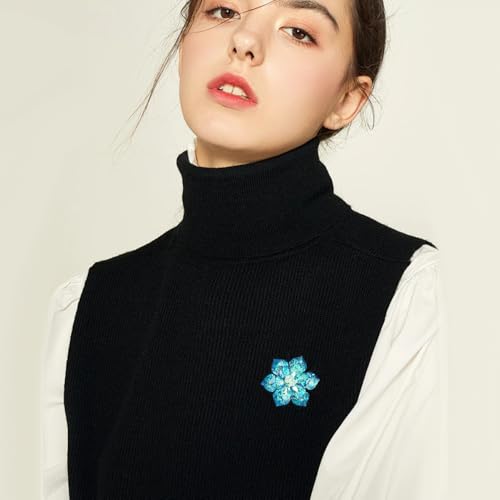 Image of Crystal Flower Brooch Pin for Women Dress Suit Bag Hat Broochs Pins Christmas Brooch Pin Wedding Party Birthday Dance Jewelry Accessories