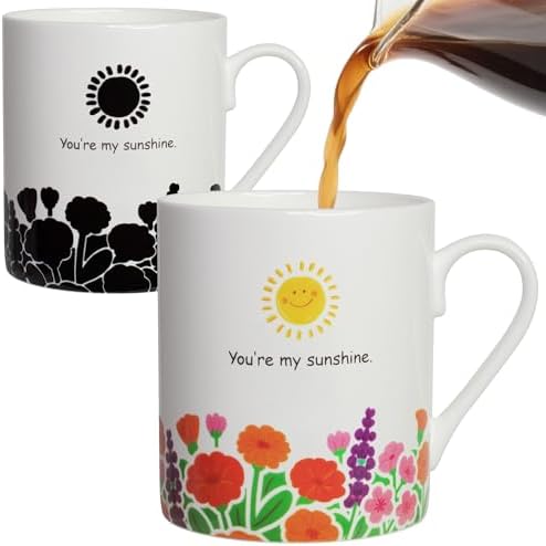 Garden Heat Color Changing Coffee Mug - 12 oz Ceramic Cup Gift fo...