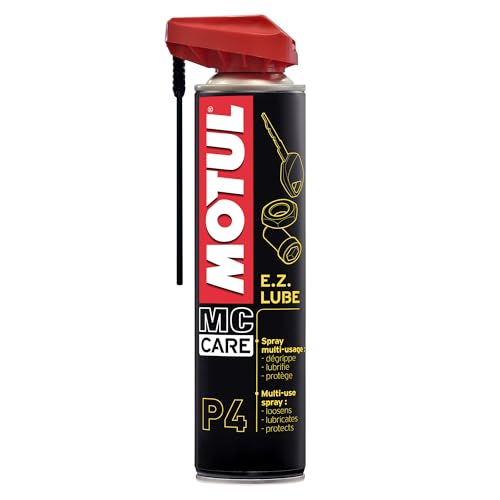 Motul - Lubrificante Fluido Multiuso - Aerosol - Anti-Corrosione, Anti-umidità, Sbloccante - Protegge Tutti i Meccanismi e Componenti Moto - MC Care E.Z. Lube P4-400 ml